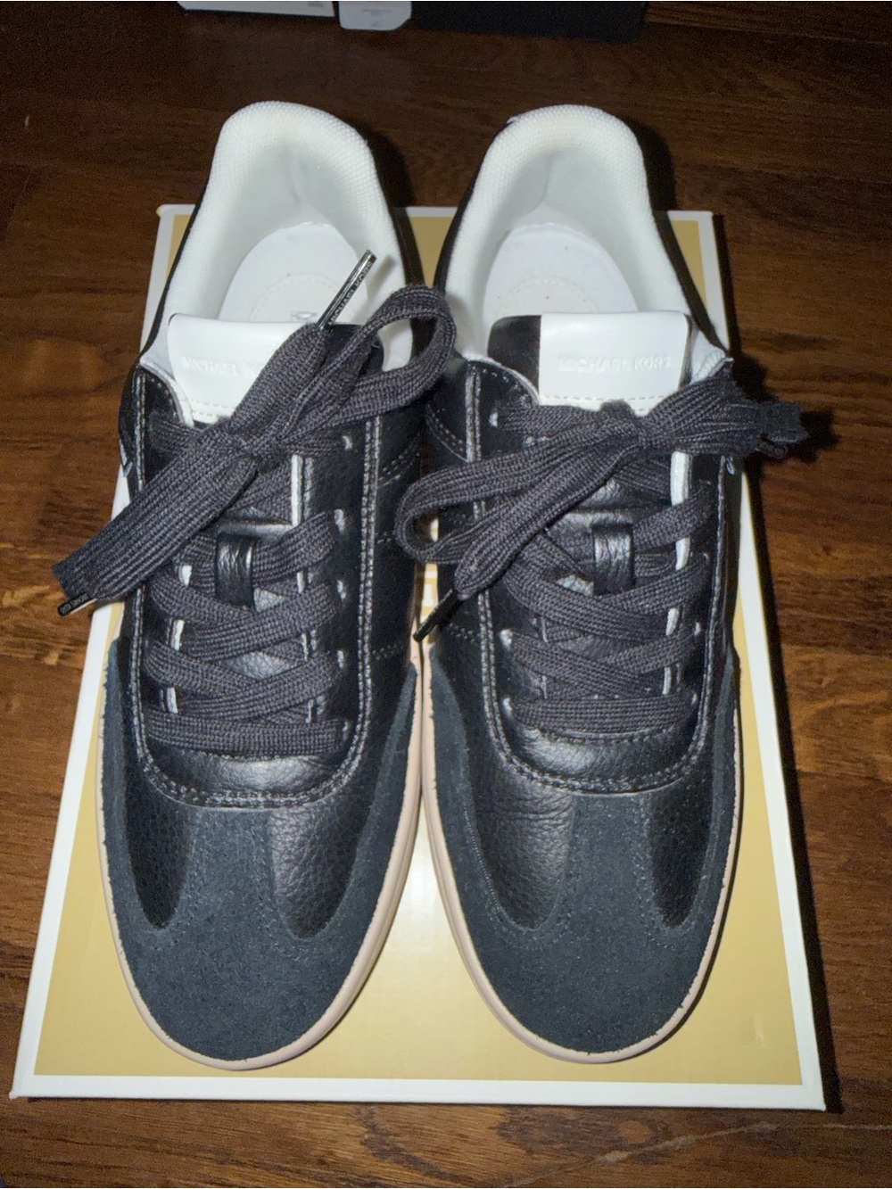 Michael Kors Women's Black Leather & Suede Low-Top Sneakers